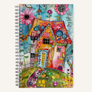 *~* Floral Fantasy Whimsical AN1 Happy Colorful Notebook