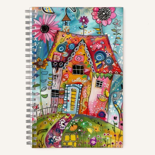 *~* Floral Fantasy  Whimsical AN1 Happy Colorful Notebook