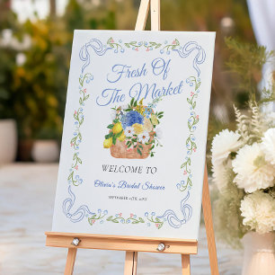 Floral Farmer Fresh Off The Market Welcome Sign