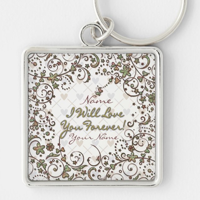 Floral Fashion 11 Keychain (Front)