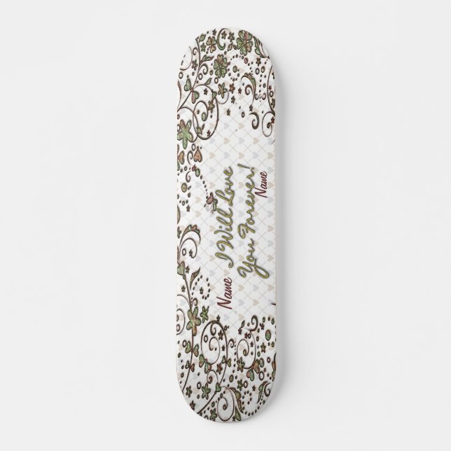 Floral Fashion 11 Skateboard Deck (Front)