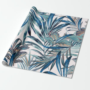 Floral fashion tropical vintage pattern with palm wrapping paper