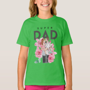 Floral Father,s Day Shirt For Kids 