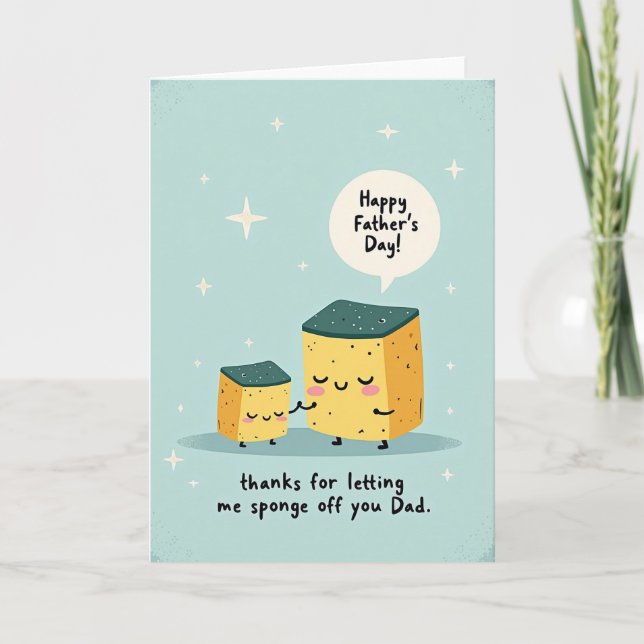 Floral Fathers Day Affection Card (Front)