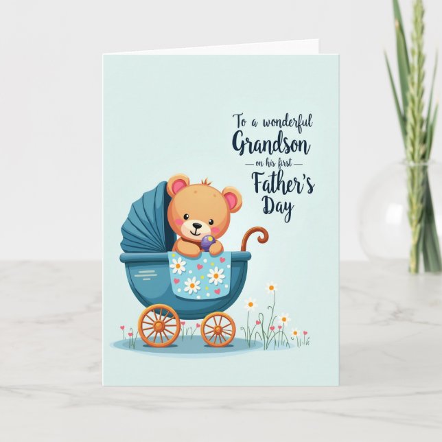 Floral Fathers Day Carriage Card (Front)