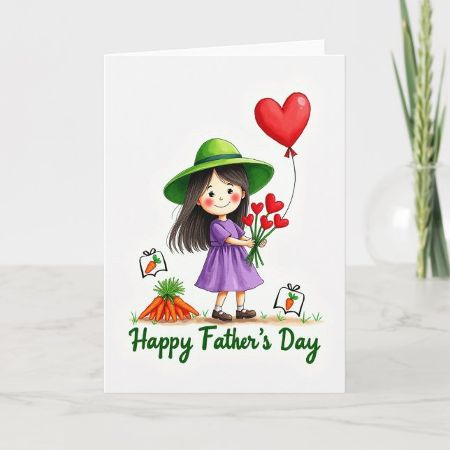 Floral Fathers Day Child Card (Front)