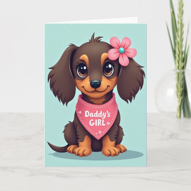 Floral Fathers Day Dog Card (Front)