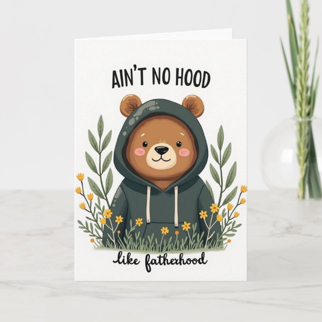 Floral Fathers Day Drawing Card (Front)
