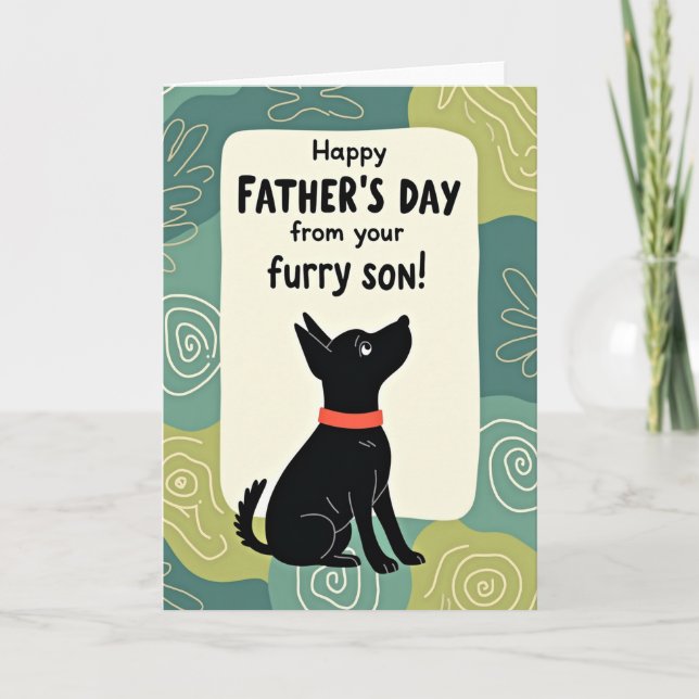 Floral Fathers Day Pet Card (Front)