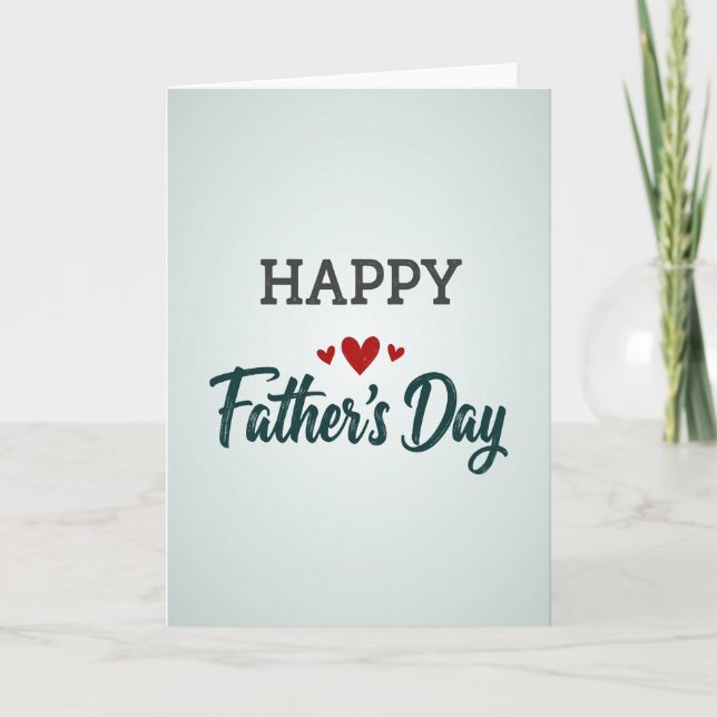 Floral Fathers Day Text Card (Front)