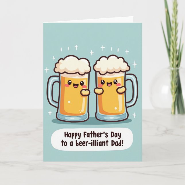 Floral Fathers Day Toast Card (Front)