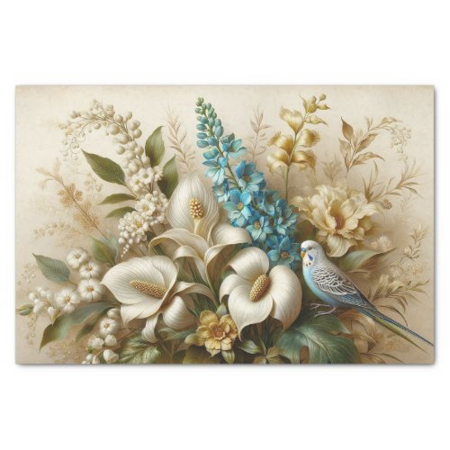 Floral Fauna Bird Decoupage Tissue paper