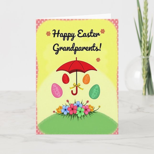 Floral Faux Gold Springtime Card (Front)