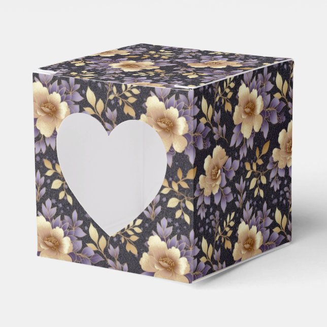 Floral Favor Treat Box (Front Side)