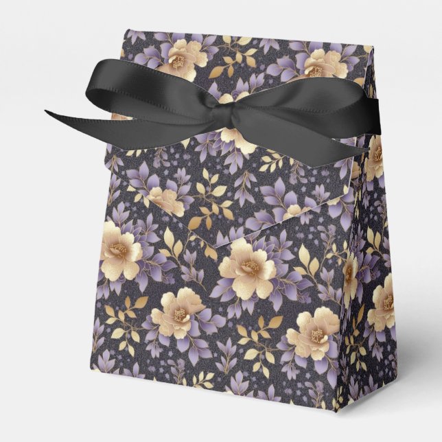 Floral Favor Treat Box (Front Side)