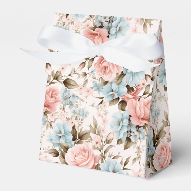 Floral Favor Treat Box (Front Side)