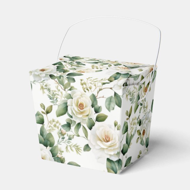 Floral Favor Treat Box (Front Side)
