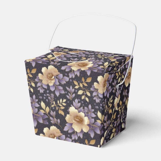 Floral Favor Treat Box (Front Side)