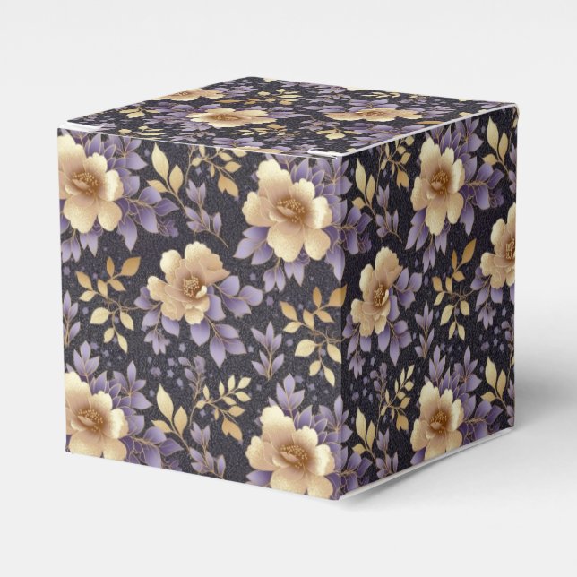 Floral Favor Treat Box (Front Side)