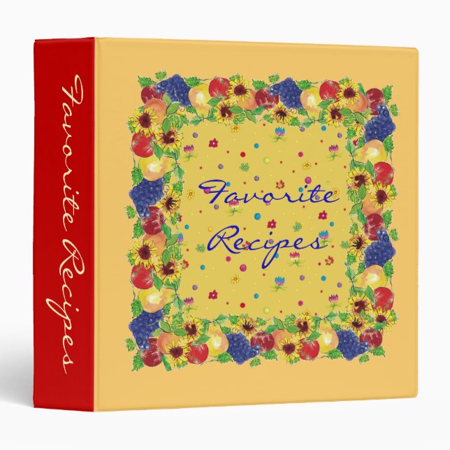 Floral Favorites Recipes binder (Front/Spine)