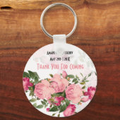 Floral favours-thank you gift keychain (Front)