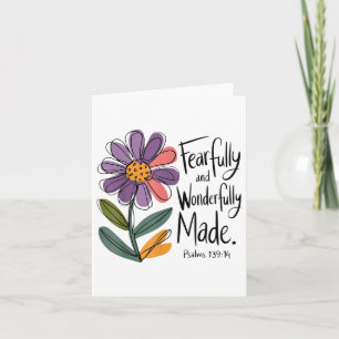 Floral Fearfully And Wonderfully Made Psalms 139_1 Card