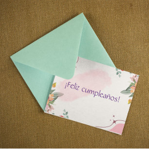 Floral ¡Feliz cumpleaños! Spanish Birthday Card