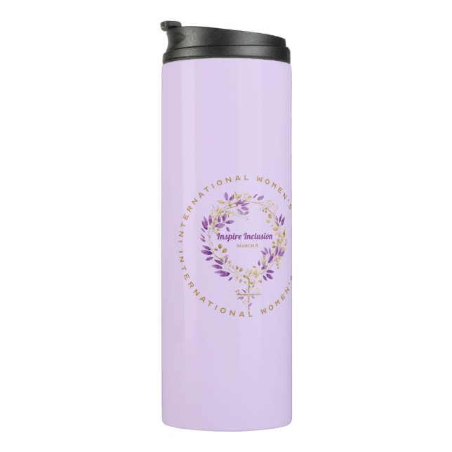 Floral Female Sign Women's Day March 20 Thermal Tumbler (Rotated Right)