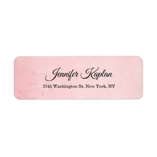 Floral Feminine Classical Minimalist Professional Label