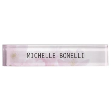 Floral Feminine Professional Plain Legible Modern Desk Name Plate Floral Feminine Professional Plain Legible Modern Desk Name Plate