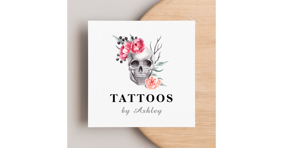 girly skull and roses tattoo