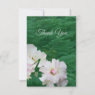 Floral Fern and Gardenia  Thank You Card