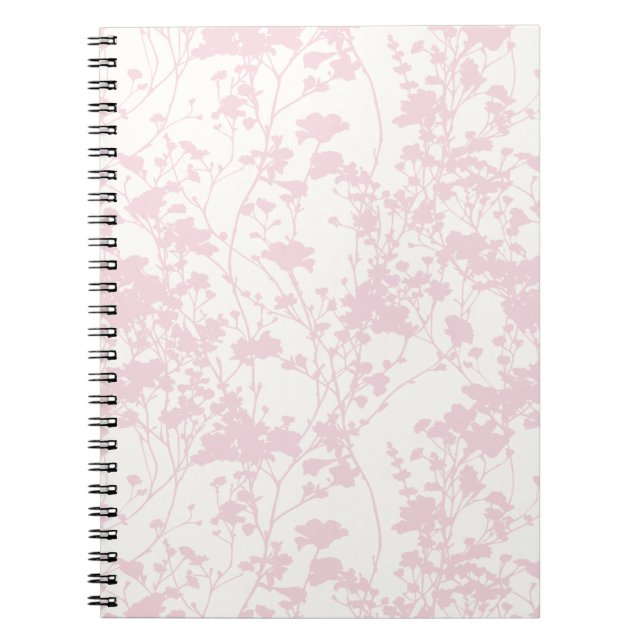 Floral Field (Ivory - Blush Pink) Notebook (Front)