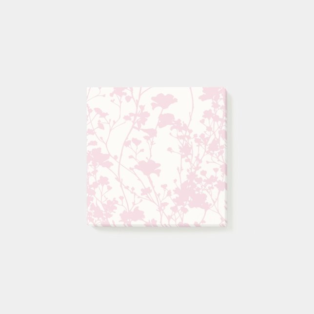 Floral Field (Ivory - Blush Pink) Post-it Notes (Front)