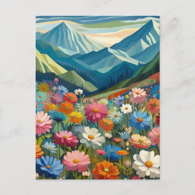 floral field postcard (Front)