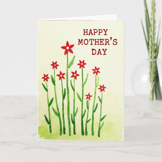 Floral Field Watercolor Card (Front)