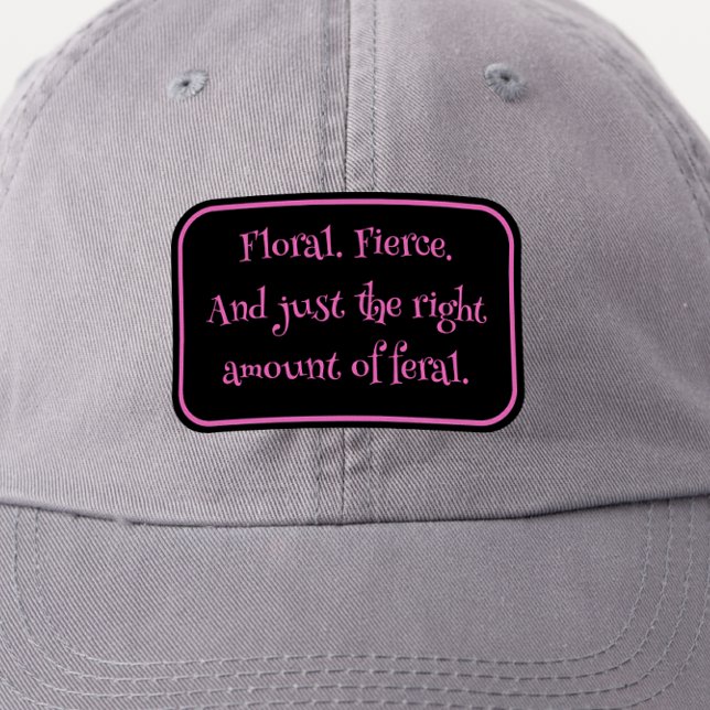Floral Fierce and Feral Feminist Funny Patch (Creator Uploaded)