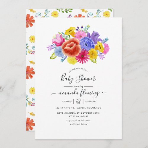 Floral Fiesta Baby Shower Invitation