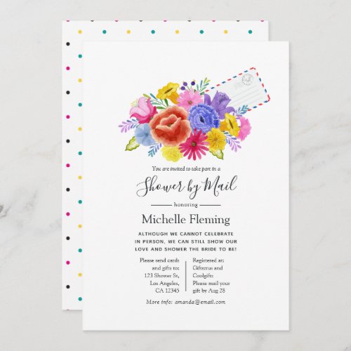 Floral Fiesta Bridal or Baby Shower by Mail Invitation