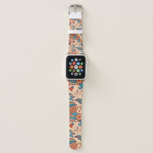 Floral Fiesta Colorful Pattern Play Apple Watch Band