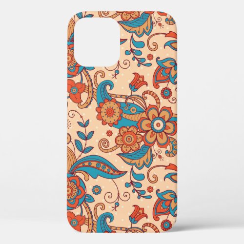 Floral Fiesta Colorful Pattern Play iPhone 12 Case