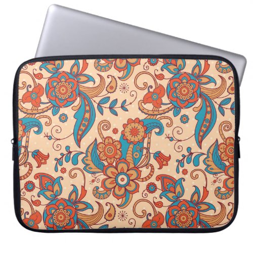 Floral Fiesta Colorful Pattern Play Laptop Sleeve