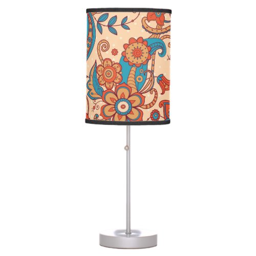 Floral Fiesta Colorful Pattern Play Table Lamp