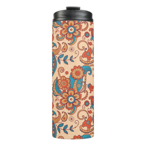 Floral Fiesta Colorful Pattern Play Thermal Tumbler