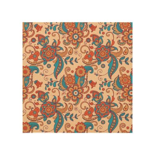Floral Fiesta Colorful Pattern Play Wood Wall Art
