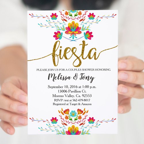 Floral Fiesta Couples Shower Invitation