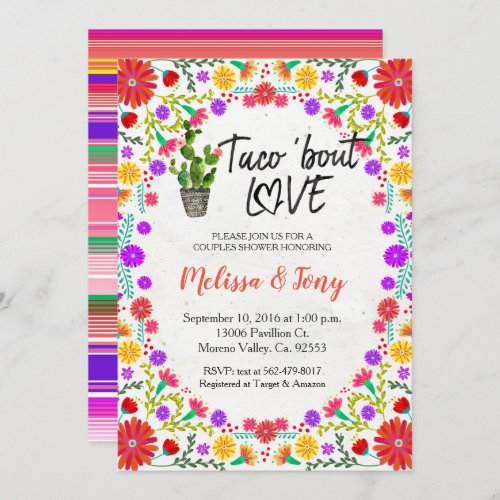Floral Fiesta Couples Shower Invitation