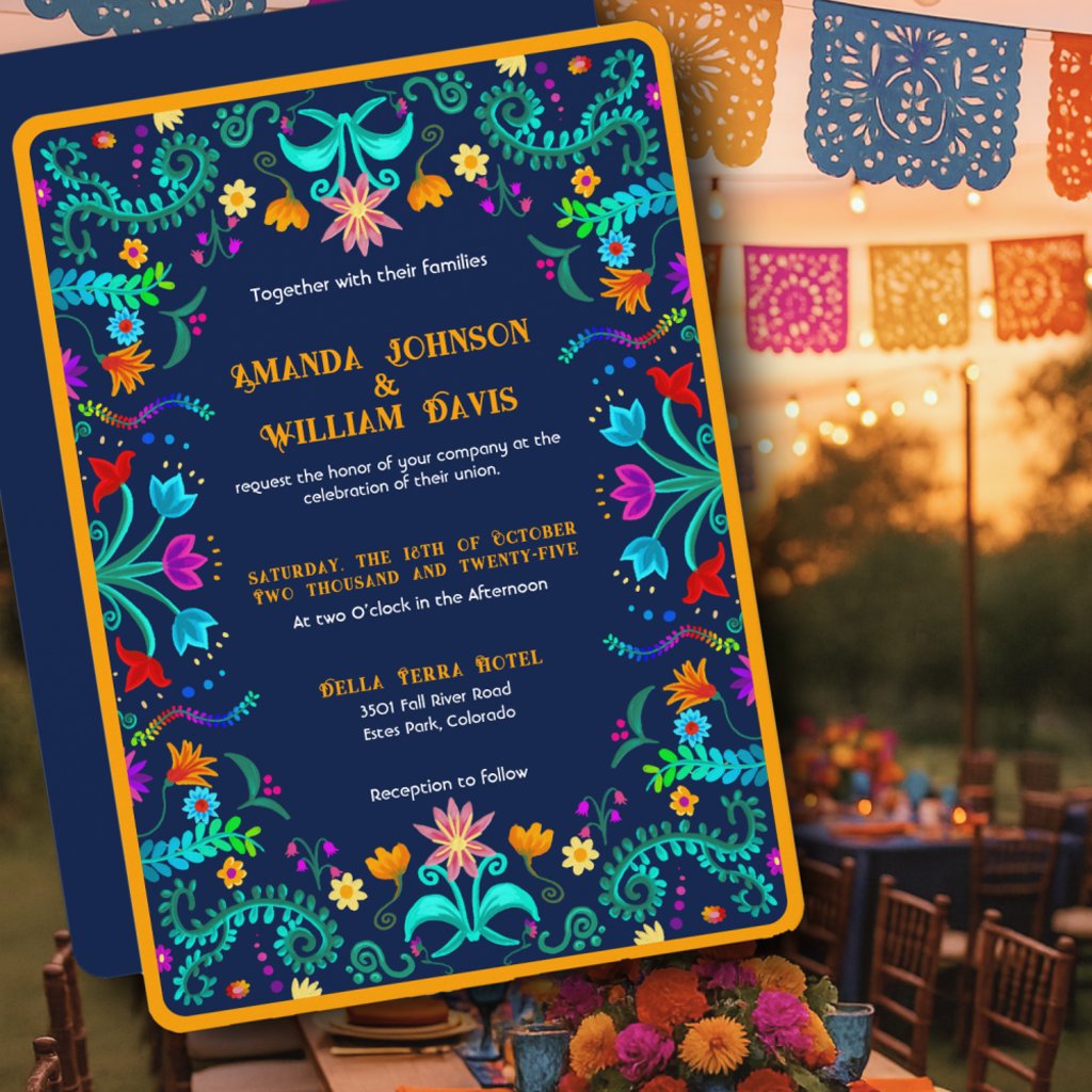 Floral Fiesta Mexican Folk Art Wedding