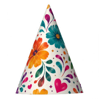 Floral Fiesta Spanish Birthday Party Hat