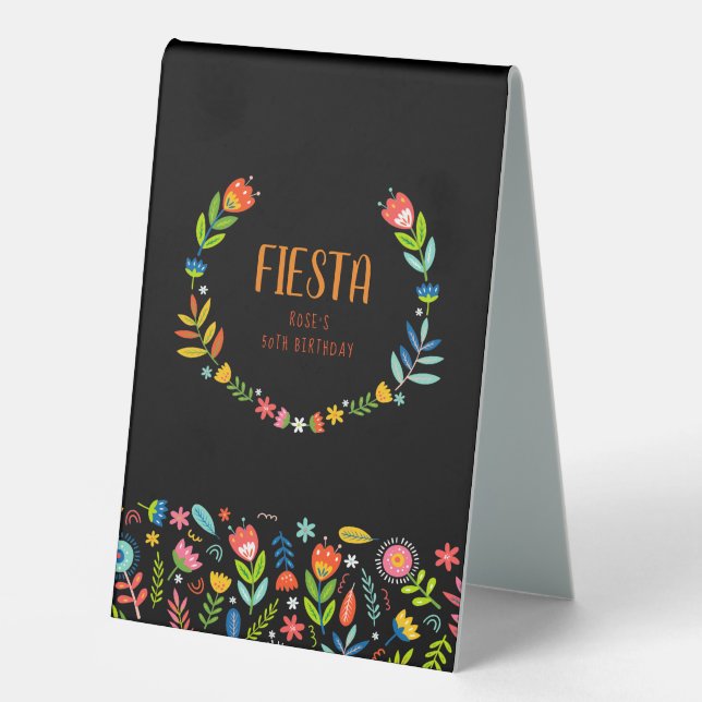 Floral Fiesta Table Tent (Front)